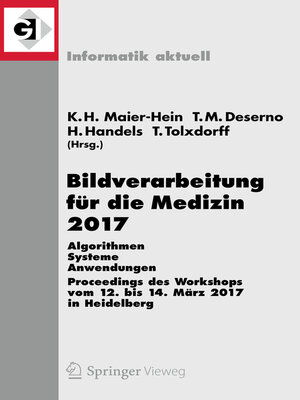 cover image of Bildverarbeitung für die Medizin 2017